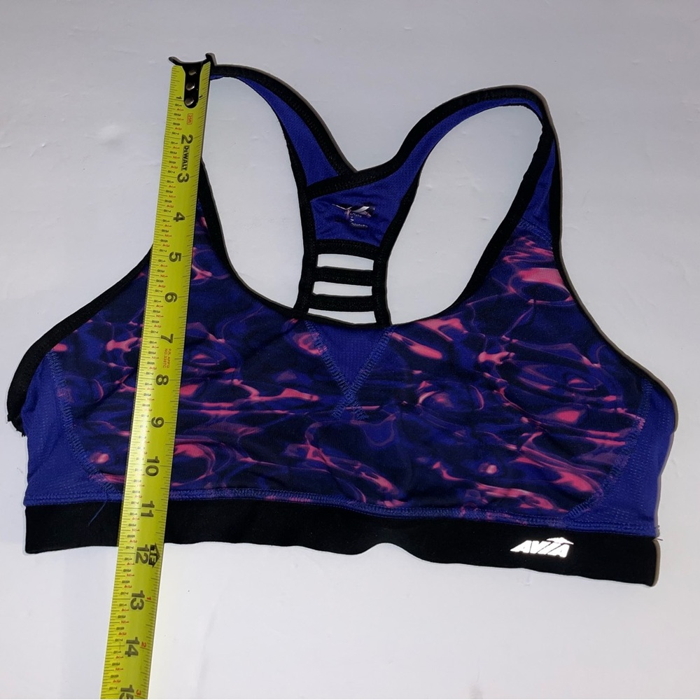Avia Purple & Pink Patterned Racerback Sports Bra - Picture 5 of 5
